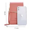 Vrouwen tassen zachte lederen portefeuilles touchscreen mobiele telefoon portemonnee crossbody schouderriem handtas voor vrouwelijke goedkope dames tassen