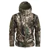 Mege Brand Camouflage Military Men Hooded Jacket, Sharkskin Softshell US Army Tactical Coat, Multicamo, Woodland, A-TACS, AT-FG 220301