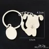 Joli chien porte-clés créatif drôle belle tête mobile chat pendentif porte-clés chaîne porte-anneau mode Promotion cadeaux