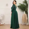3/4 Long Sleeves Plus Size Mother of the Bride Dresses for Wedding Sequined Floor Lenght Chiffon Formal Evening Gowns