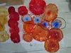 Flower Shaped Plates Hand Blown Glass Wall Plates Lamps Custom Made Murano Art