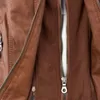 Moda Kobiety Jesień Faux Leather Długim Rękawem Zabapy Zipper Kurtka Motocyklowa Odzież1