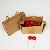 Small 11x4.5x8cm Retro Art gift box Gift packing box Dried fruit food Hand kraft paper packing box wholesale