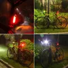 2pc Ciclo de bicicleta recarregável USB 4 Modos 4 Modos LED luminária traseira lâmpada luminária de ciclismo de bicicleta traseira da luz traseira da luz traseira D31