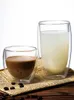 Sublimation Mokken Archen 80ml Dubbele Muur Glas Duidelijke Handgemaakte Hittebestendige Mini Tea Drinks Mok Gezond Drank Mokken Koffiekopjes Geïsoleerd glas