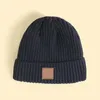 USA Marka Designer Winter Nicied CH Beanie Etykieta Zima Pionowa Dzianina Wełna Czapka Unisex Folds Casual Czapki Kapelusz 5 Kolor Najwyższej jakości