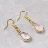 10 paia Placcato oro Goccia d'acqua Labradorite Pietra Dangle Orecchini per le donne Opalite Opal Fashion Jewelry