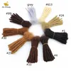 20 Stück Echthaar-Dreadlocks, gehäkeltes Haar, handgebundene Echthaarverlängerung, silberfarben, blond, braun, schwarz