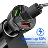 Cargador de coche USB 3A Carga rápida 4.0 Universal 18W 3 puertos para Samsung iphone 11 en el teléfono móvil de carga rápida del coche con caja al por menor