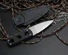 Super Edge Cuchillo de hoja fija AUS-8A Hojas de un solo filo Full Tang Black G10 Mango Cuchillos rectos con Kydex