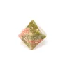 Natural Unakite Loose Gemstones Engrave Dungeons And Dragons Game-Number-Dice Customized Stone Role Play Game Polyhedron Stones Dice Set Ornament Wholesal