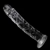 Nxy Dildos 3 Size Crystal Big Glass Dildo Realistic Penis Artificial Anal g Spot Stimulate Female Masturbates s for Women 0105