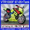 ホンダスーパーホークライトグリーンVTR1000F 97 98 99 00 01 05 56hm.58 VTR1000 F vtr 1000 F 1000F 1997 1998 1999 2000 2000