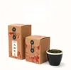 Retro Kraft Paper Tea Packaging Boxes Empty Folding Gift Boxes for Herbal Flower Tea Wholesale