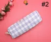 Plaid Pencil Bag Pen Case Fabric Made Basic Color Check Storage Pouch for Pens Eraser Stationery Cosmetic School Wallet