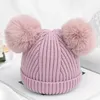 Cartoon Knited Cap Cute Toddler Infant Baby Kids Boys Girls Venonat Woolen Headgear Cap Baby Accessories czapka futro dziecko288i