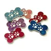 Wholesale Bone Paw Pet Id Tags Identity Personalized Dog ID Customized Cat Puppy Name Phone Accessories LJ201112