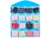 16 fickor vägg hängande förvaring påsar kosmetika leksaker påsar monterade garderob arrangör underkläder sock smycken sortering påsar
