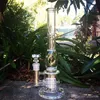 Hot Selling 14 inches Vattenrör med Hookahs Däckstil och Honeycomb Bong Glass Diffuser Percolator Bongs