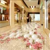 3d flower floor wallpaper for walls 3 d for living room pvc self-adhesive wallpaper pink rose floors