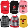 Bling Dog Shirts Vêtements pour chiens I Love My Mom/Maman Dad/Daddy Clothes Doggy Slogan Costume Cute Heart Vest for Small Dogs Chihuahua Yorkies Puppy T-Shirt Wholesale A281