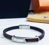 Verkauf Schmuck Edelstahl Armbänder Armreifen Pulseiras Edelstahl Lederarmbänder für Männer Frauen Geschenk mit Box RT11A