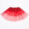 Детские девочки вечеринка Bling Sequin Princess Skirts Дети девочка Shine Tullet Ballet Dancewear Дети короткая юбка для торта танцевальная юбка