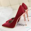 2019 mode luxe designer chaussures pour femmes talons hauts 8cm 10cm nude cuir rouge noir pointu chaussures peu profondes bas chaussures habillées 123