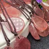 Handmade Natural Original Crystal Stone Pendant Necklaces For Women Girl Party Club Decor Jewelry With Rope Chain