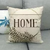 Cushion/Decorative Pillow Wholesale 45cm*45cm Green Plant English Series Linen/Cotton Throw Covers Couch Cushion Cover Home Decor Pillowcase