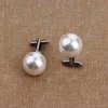 Men women's pearl cufflinks French business shirt sleeve cuff links buttons fashion jewelry