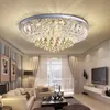 Luzes de teto simples e modernas LED redondos de sala de estar quente hall hall de diamante lâmpada de cristal de luxo de luxo de luxo lâmpadas