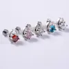 1pc cz Gem Ear Tragus Helix Cartilage 361L Surgical Steel Drop Drop Crystal ear ear stud labret bar ring body q jllhsd