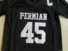 cheap custom PERMIAN 45 MILES football jersey sewing Hip hop loose BLACK WHITE new