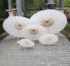 Brud bröllop parasoll vit papper paraplyer kinesisk mini hantverk paraply 4 diameter: 20,30,40,60cm bröllop dekor paraplyer för grossist