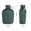 1L Outdoor Sport Wasserflasche Militär Camping Wasserflasche mit Beutel Kantine Flasche Camping Wandern Überleben Trinkkessel 201221