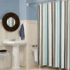 Shower Curtains Vertical Stripes Elegant Polyester Fabric Curtain Mildew Resistant Washable Bathroom Waterproof Bath 220926