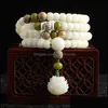 Bedelarmbanden sieraden witte bodhi hand string armband 108 rozenkrans boeddhistische kralen lotus hanger literaire geschenken voor minnaars of vrienden drop d