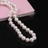 MeibaPJ 10-11mm Big Natural Pearl Necklace Pearl Beads White Necklace Specialerbjudanden Super Mors Gift Bröllop Smycken XL-063 Q0531