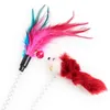 Legendog 1pc Cat Toy Function Interactive Spring Cat Toy Cat Feather Wand Supplies Supplies Taffic Rand Qylnfe