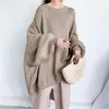 Superaen mode -pullovers trui dames herfst en winter vleermuis mouw dames solide kleur tops casual kleding 201203