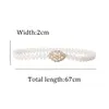 Bomboniere matrimoni Women Women Pearl Belt Wel Wirs Elastic Buckle Chain Girls Girls Bride Accessori per sposa