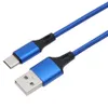 Câbles USB en Nylon de 1m 2m 3m, charge rapide, synchronisation des données, câble de téléphone, chargeur Micro Type C pour téléphones portables universels