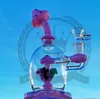 glass hookah bong recycler dab rig oil water pipe fab egg heady glass bubbler with 14.4mm bowl