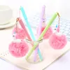 Gel Pens 12Pcs/pack Funny Cool Woolen Fluffy Blue Ink Pendant School Office Supply Stationery Kawaii Pencil Bag Case Cute Thing