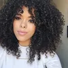 Afro Kinky Curly Syntetisk peruk 45cm 18 tum Simulering Human Hair Wigs Hårstycken för svartvita kvinnor K143