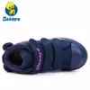 Winter Gummi Mädchen Stiefel Kind Kleinkind Schnee Boote Warme Kinder Schuhe Mädchen Flock Leder Plüsch Plattform Flache Sneaker Botte enfant LJ200911