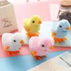 Party Favor Cute Wind Up Chick Plush Animals Toy Kids Boy Girl Fyllda djur-Chick Clockwork Walking Leksaker Barn Fun Presenter Sn4355