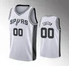 Bär San Antonio''Spurs''men Demar DeRozan Lamarcus Aldridge Patty Mills Association White Custom Jersey