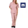 Medigo-054 Stile Donna Scrub Top + pantaloni Uomo Uniforme medica Chirurgia Scrub Camicia Manica corta ospedale Uniforme Anatomia di Pet Grey Doctor Workwear